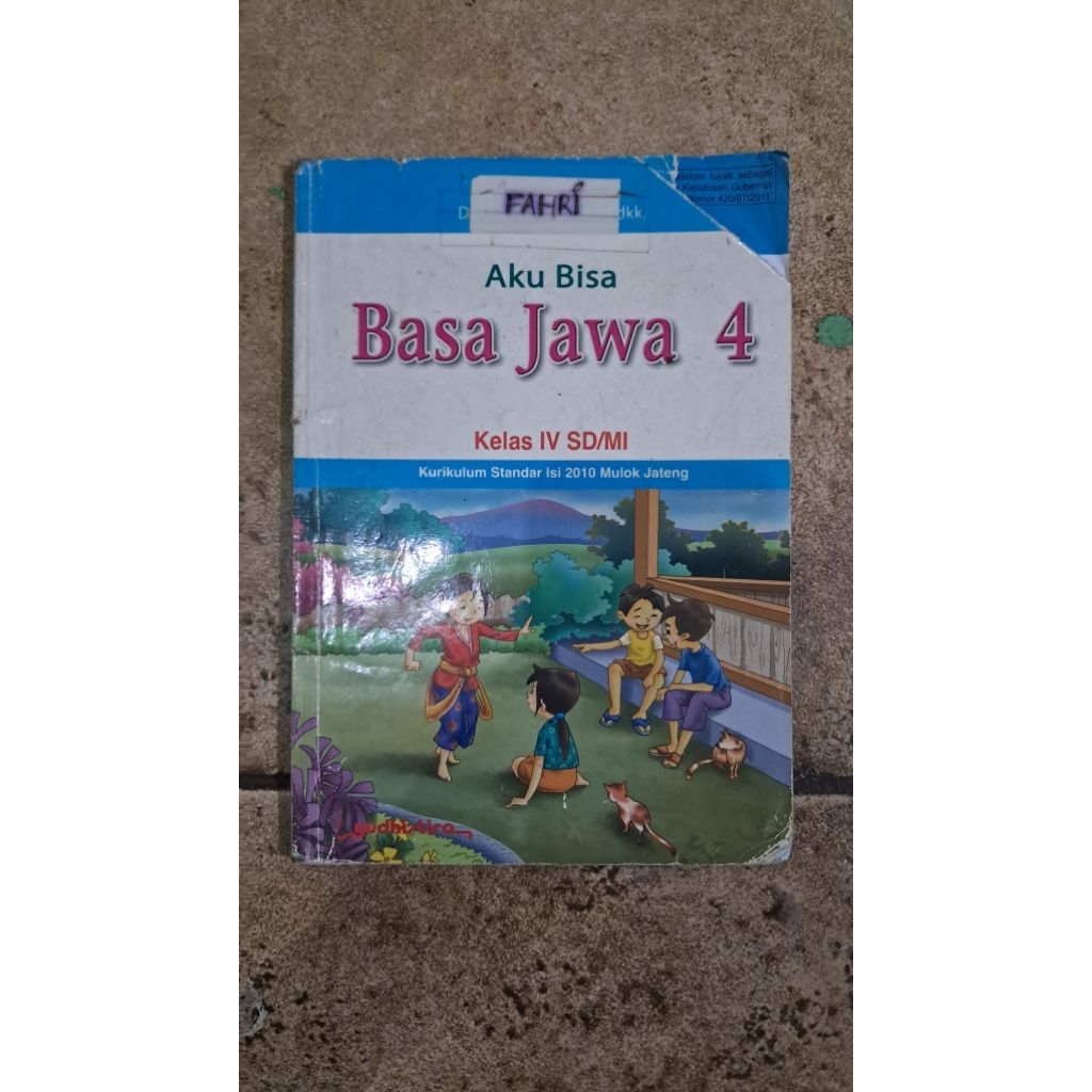 Buku Bahasa Jawa kelas 4 SD Penerbit Yudhistira (buku bekas)