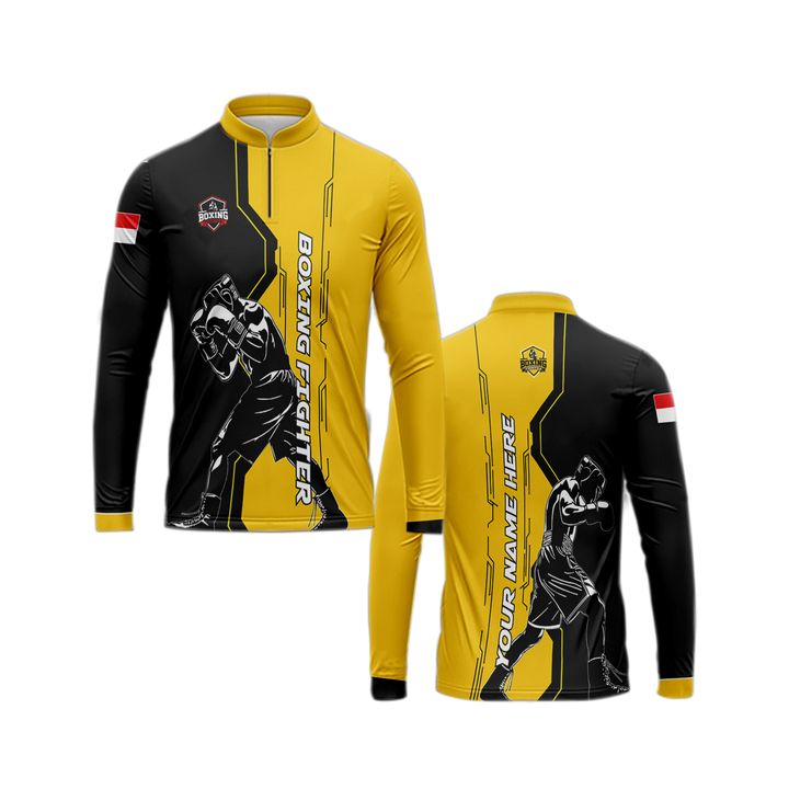 Kaos Baju Jersey/Model 'BOXING' /Fullprint Kaos Polo  - dewasa&Anak/new 2026 Bisa custom Gambar/Tuli