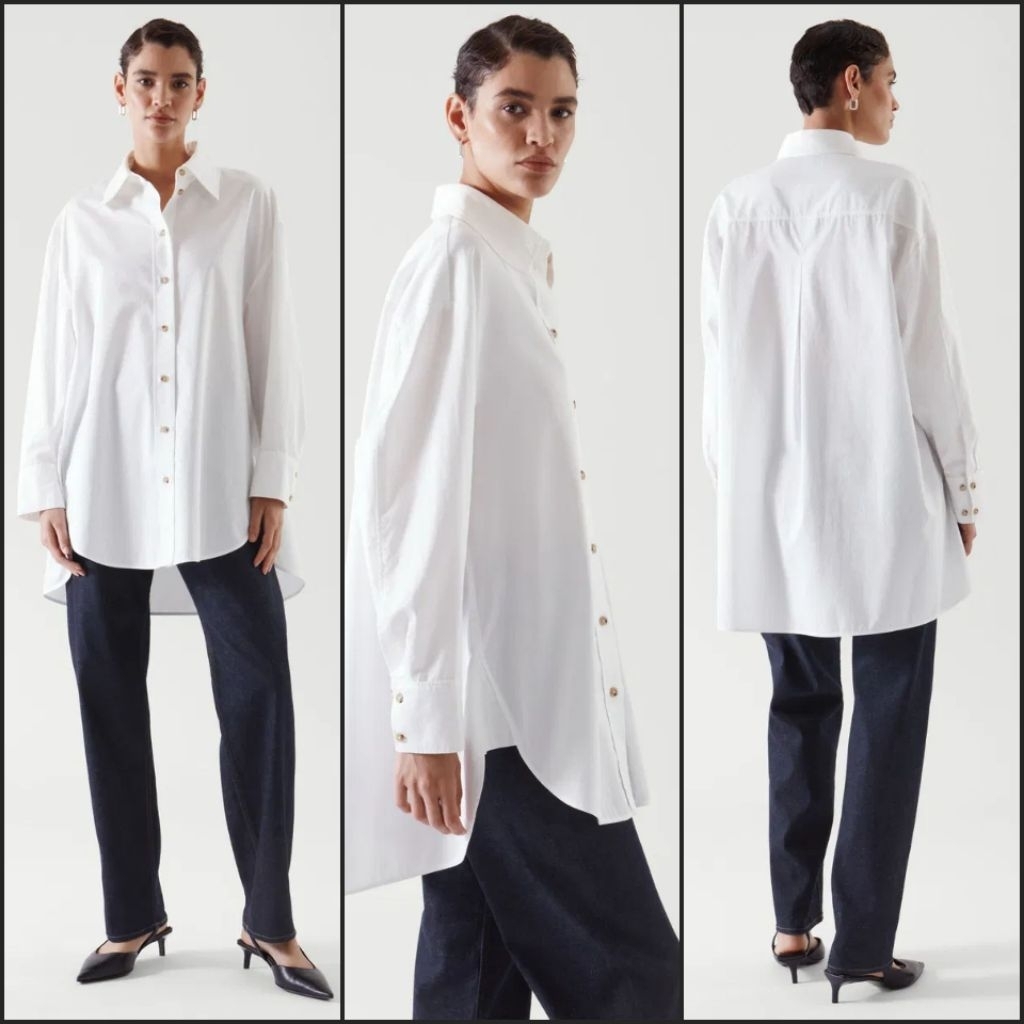 COS oversize shirt kemeja putih