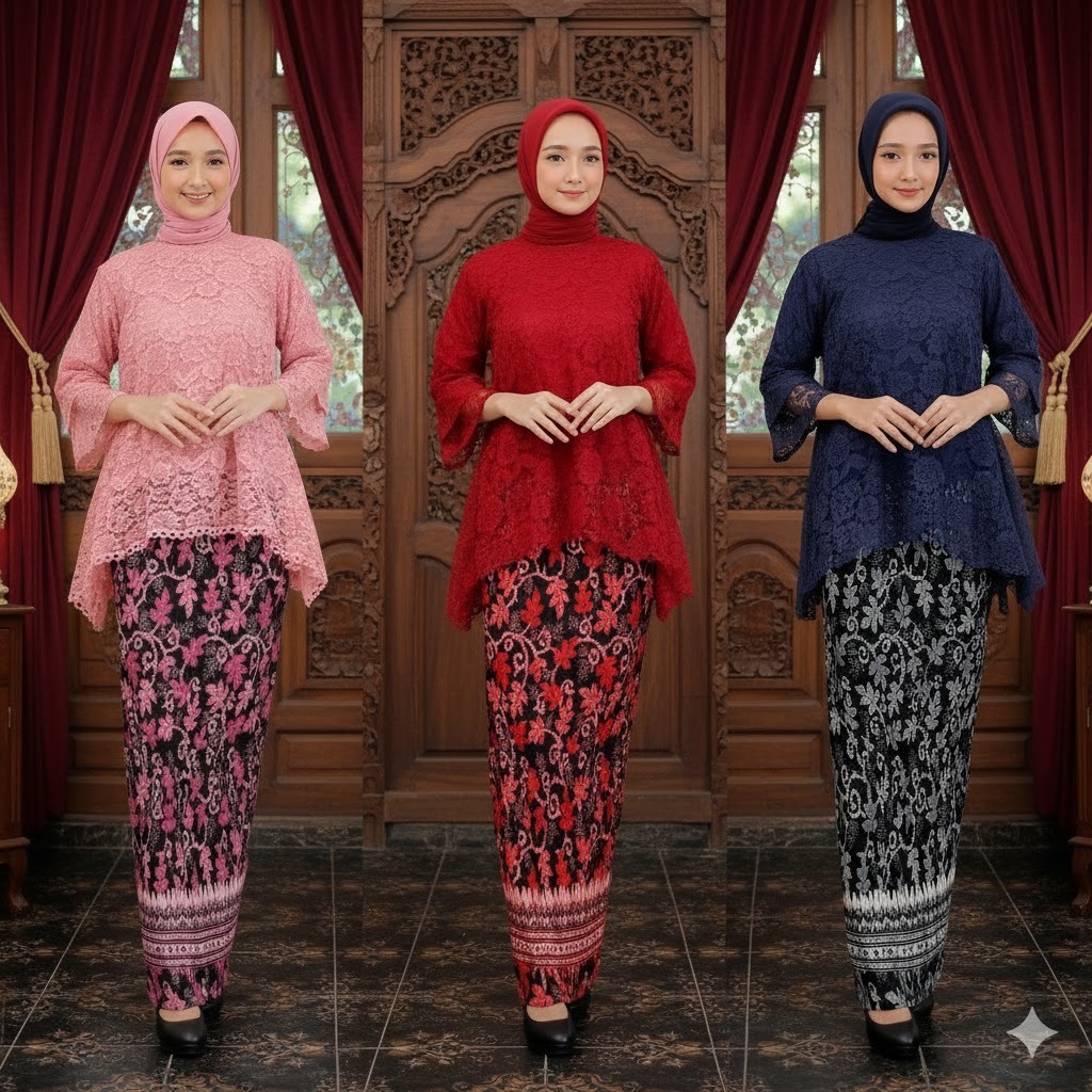 KEBAYA BROKAT RINJANI / KEBAYA MODERN / ATASAN KEBAYA BROKAT / KEBAYA KONDANGAN / KEBAYA WARNATIK / 