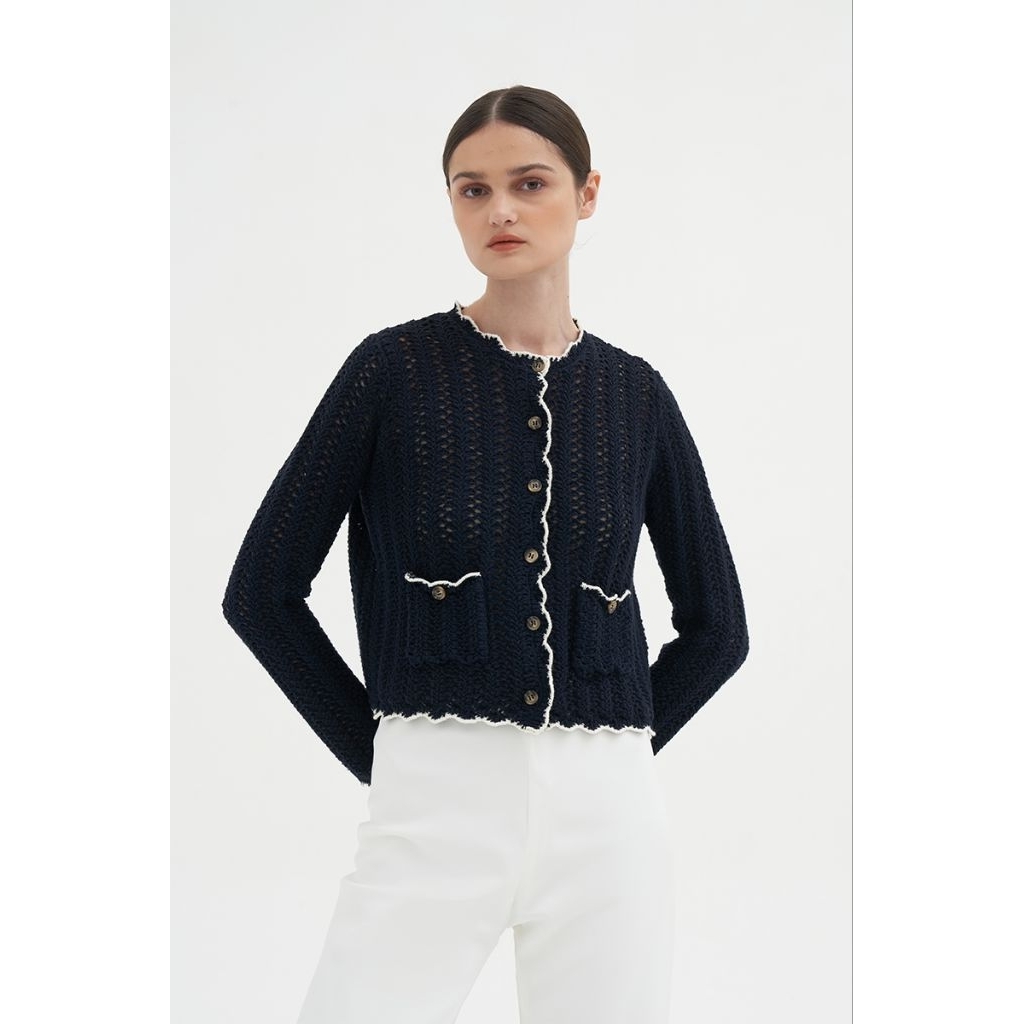 Duma Positano Cardigan New With Tag Navy Cream