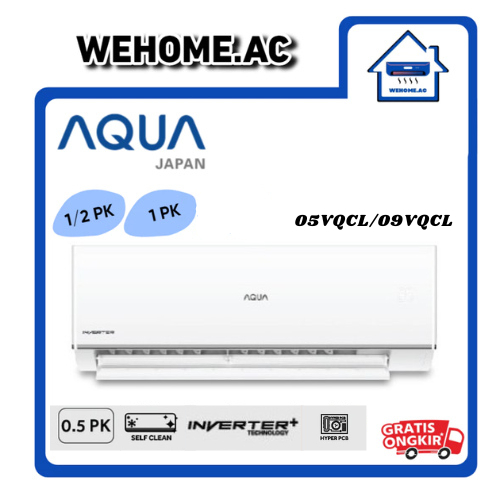 AC AQUA Inverter 1/2PK / 1PK - 05VQCL / 09VQCL Pendingin Ruangan Aqua