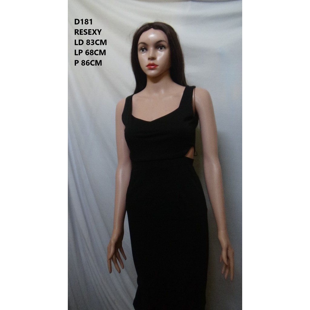 Resexy Black Cut-Out Mini Dress - Elegan & Sexy D181