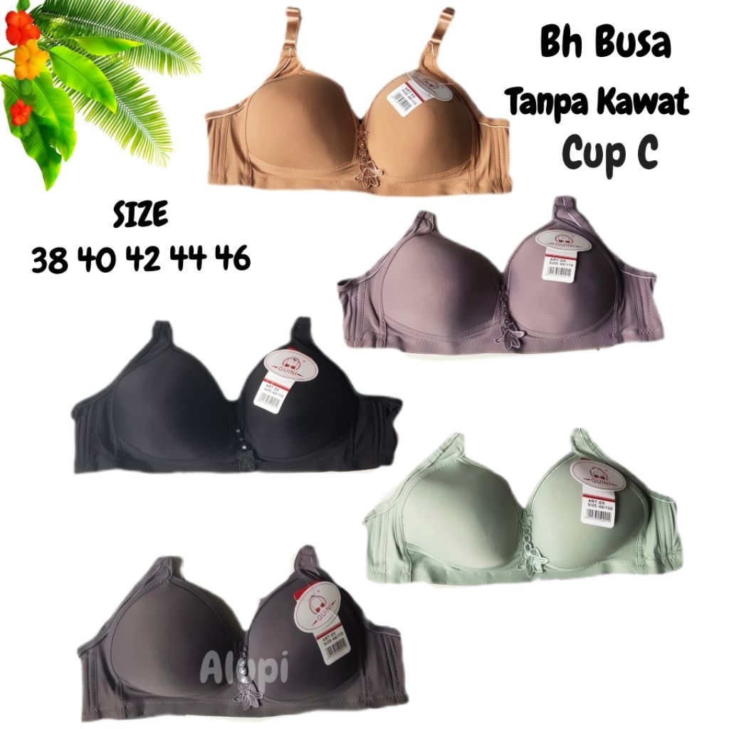1 PCS Bh Bra Busa Guini  Dewasa Remaja Cup C Size 38 40 42 44 46 Berkualitas