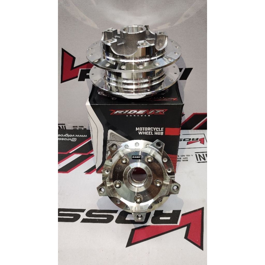 TROMOL/TROMBOL  MX KING 150 RIDE IT 1 SET DEPAN BELAKANG CROME