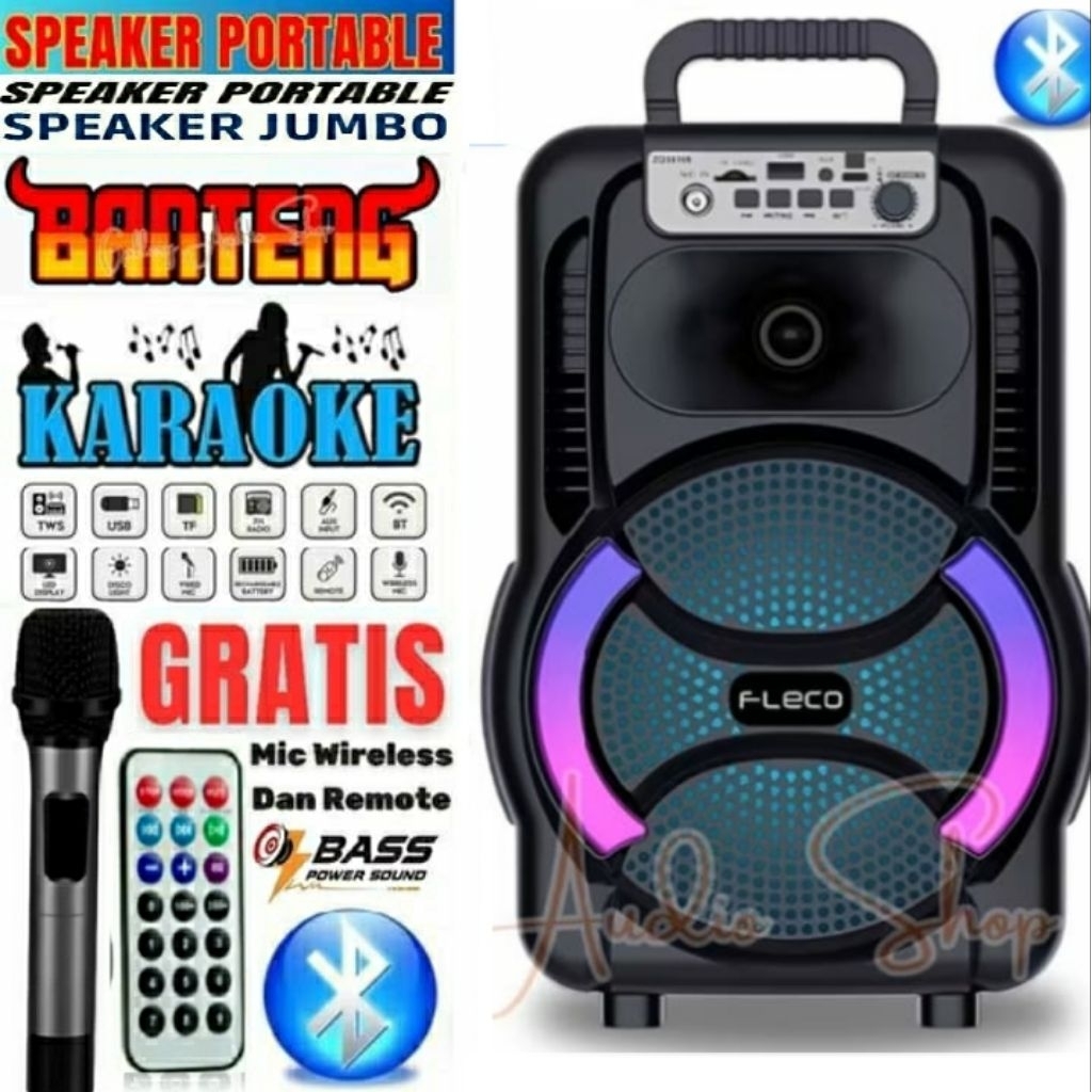 MKC KIMISO Speaker Bluetooth 7801 Mini Portable 6.5 Inch Free Mic