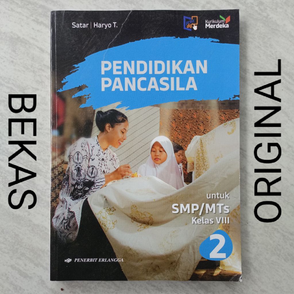 ( BUKU BEKAS ) ( ORIGINAL ) Pendidikan Pancasila PPKN PKN Kewarganegaraan Kelas 8 VIII 2 II SMP MTS 