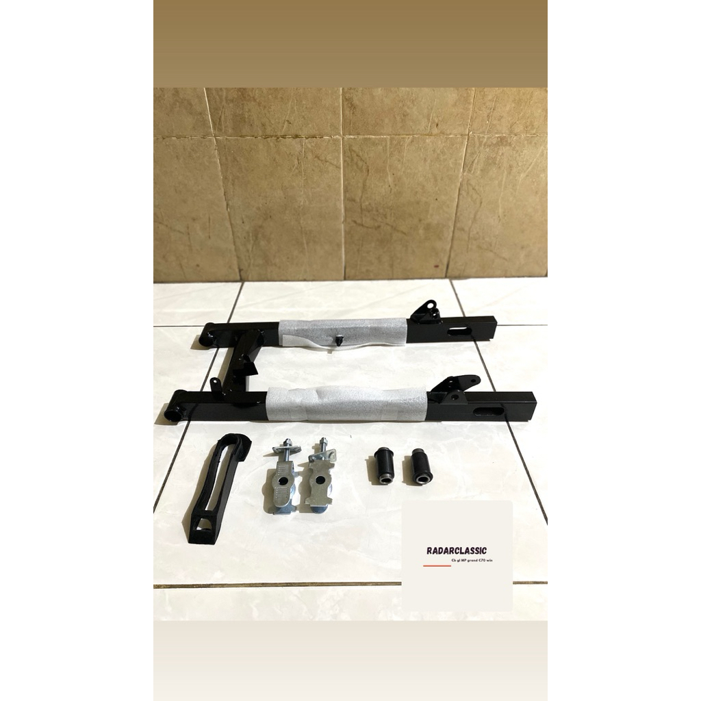 swing arm variasi LONG/PANJANG 55CM PNP JUPITER Z VEGA R ALFA FIZ R MODEL ag style warna hitam lengk