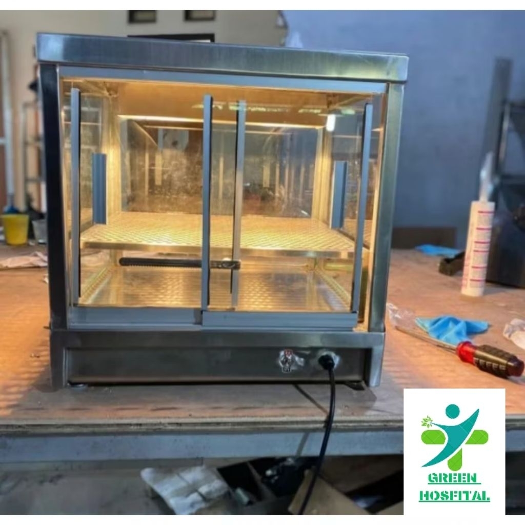 warmer food display mini uk 50×50×60cm/etalase chicken/pemanas chicken