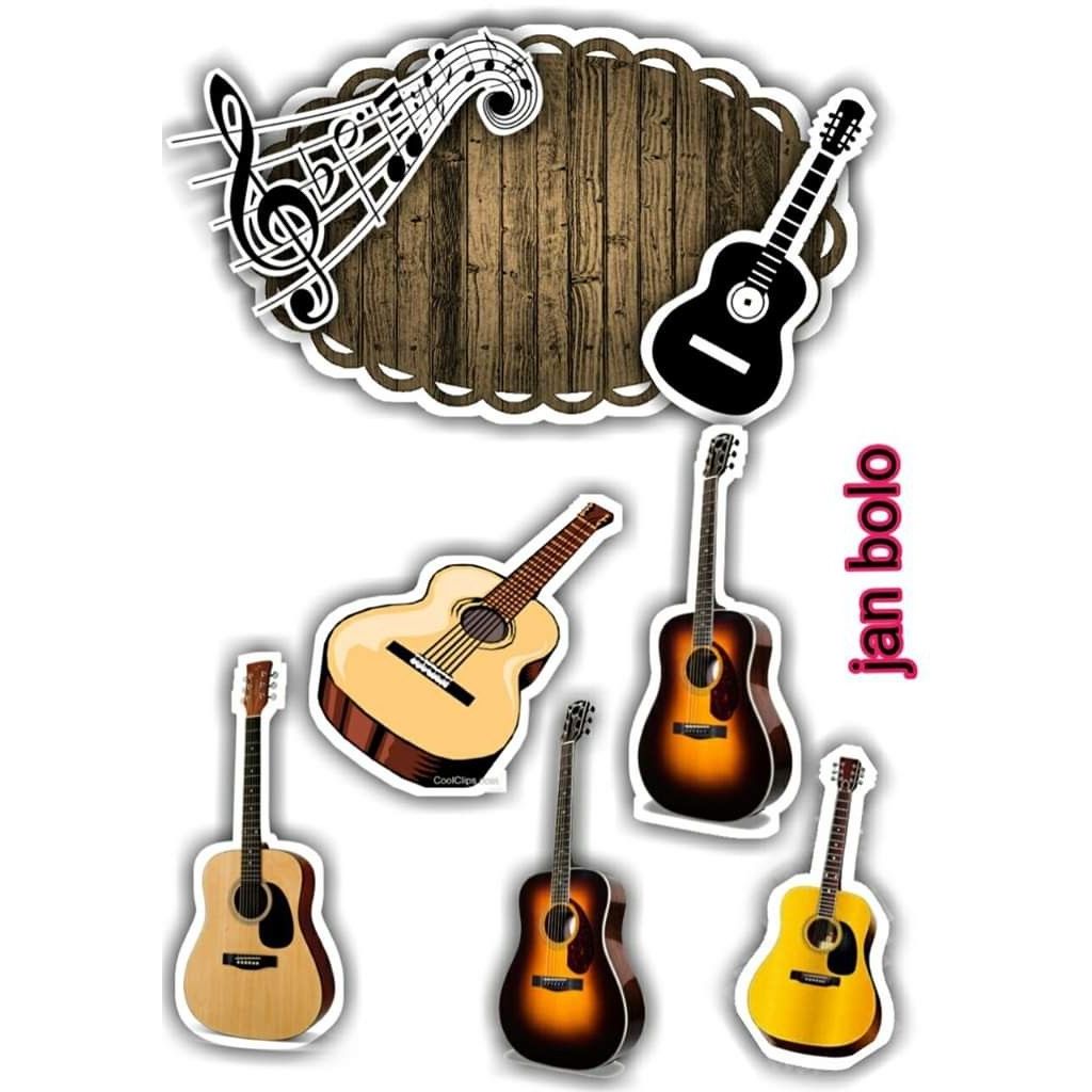 Topper ALAT MUSIC Custom Nama | Hiasan Cake ALAT MUSIC | Topper Kue ALAT MUSIC