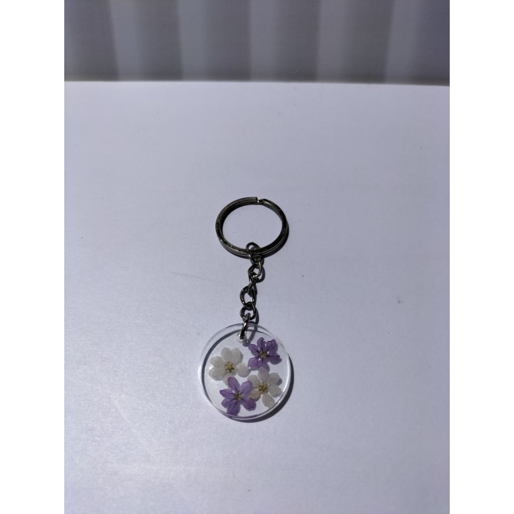 Gantungan Kunci Resin Bunga Kering/Resin Keychain