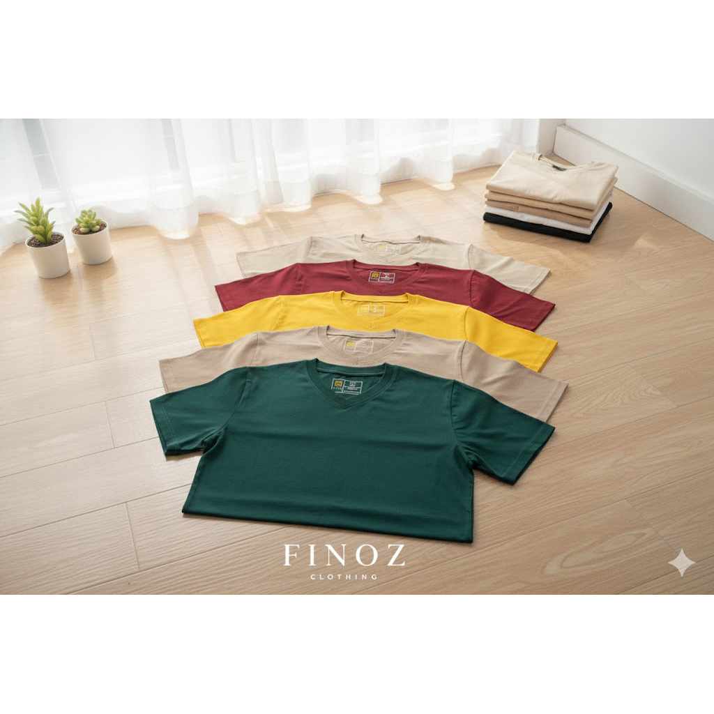 baju atasan wanita kaos polos v neck