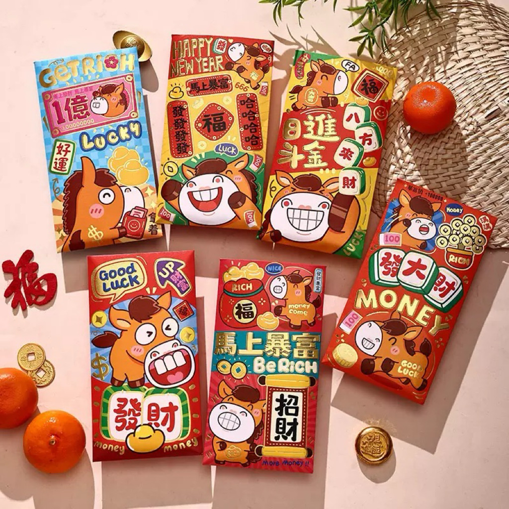 KERTAS ANGPAO KUDA CNY ANGPAO IMLEK ANGPAO BESAR ANGPAO KECIL