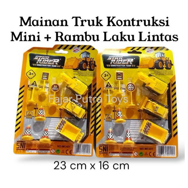 MTC TOYS Grosir Mainan Truck Construction MC 401 + Lalu Lintas