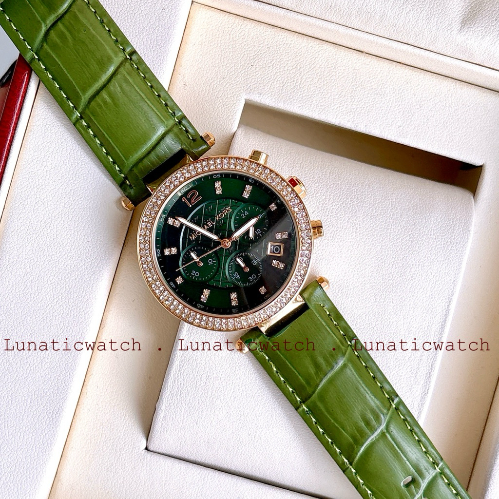 Jam Wanita Chronograph MK6985 Strap Leather