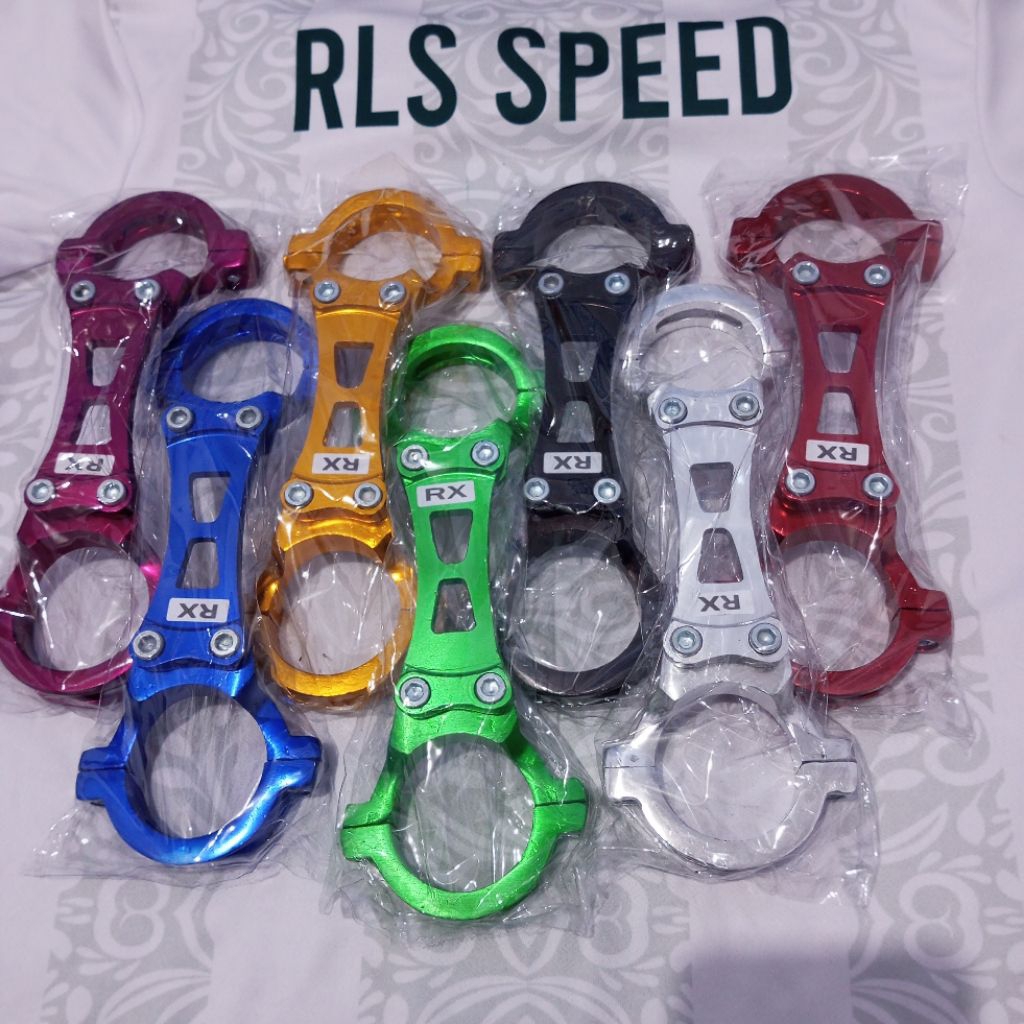 BORGOL SHOCK DEPAN CNC YAMAHA RX KING RX-KING RX135 | KLEM SHOCK DEPAN ALUMINIUM ANODIZE | AKSESORIS