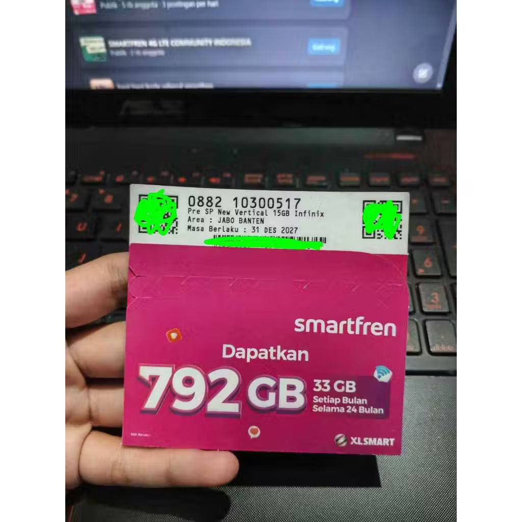 KARTU PERDANA SMARTFREN 792GB (33 GB PER BULAN) - MASA AKTIF 2 TAHUN