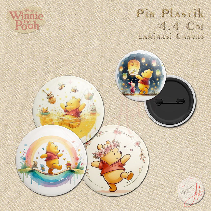 Pin WINNIE THE POOH Pin Button Bros Souvenir Aksesoris