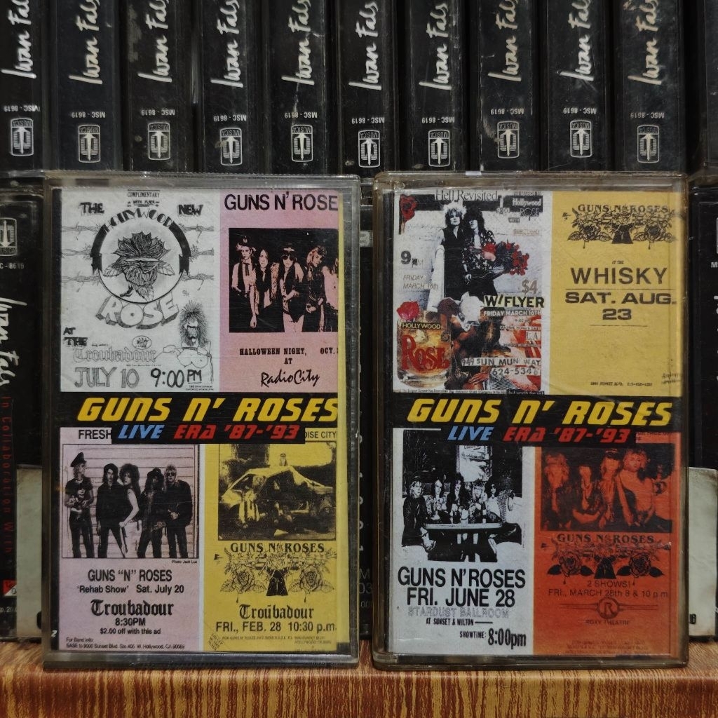 Kaset - Guns N Roses (Paket) - Live Era 87 - 93 - Cassette 1 & 2 - GNR - Radio Tape - Kaset Pita - R
