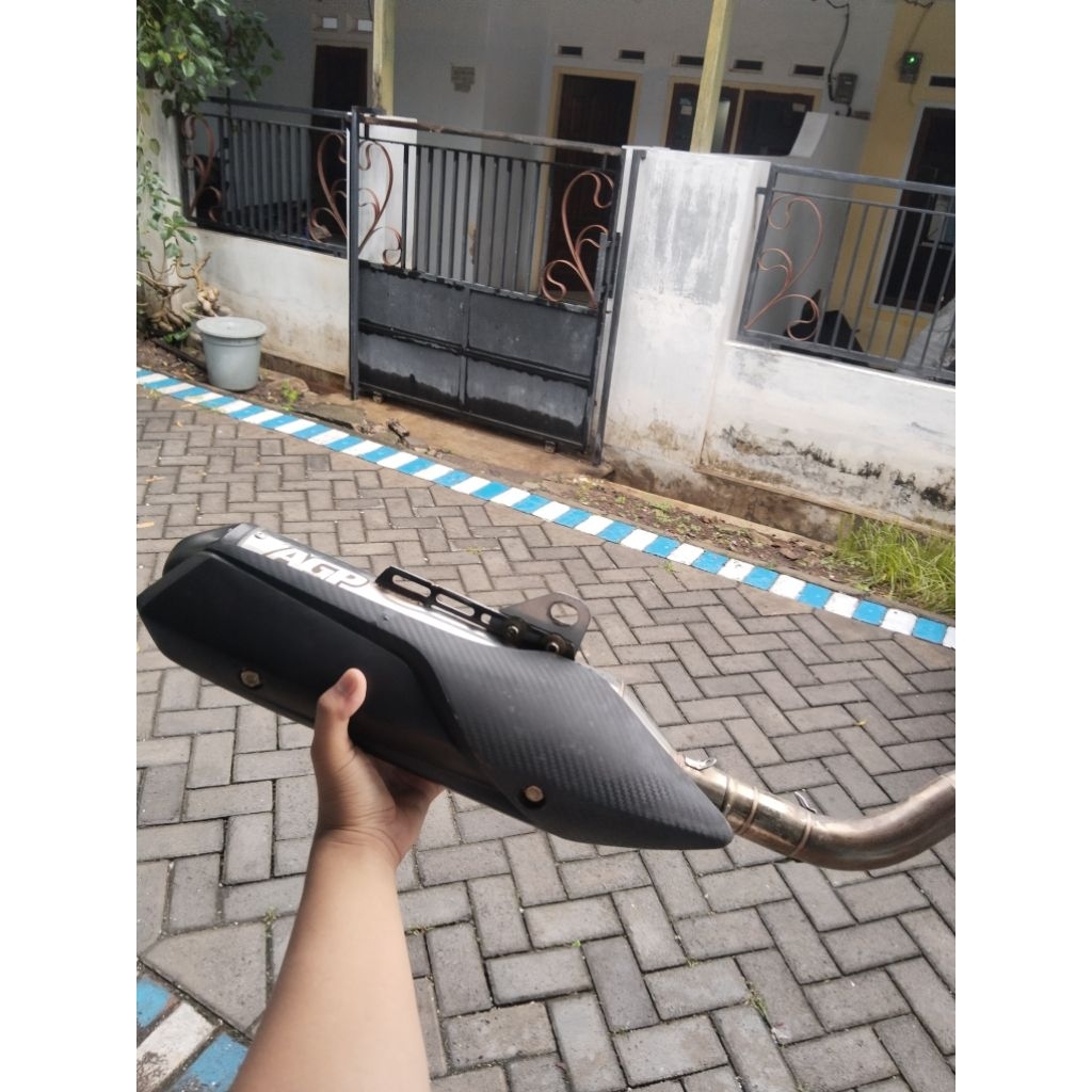 Knalpot Racing Merk Agp Muffler Full System Pnp Adv 160