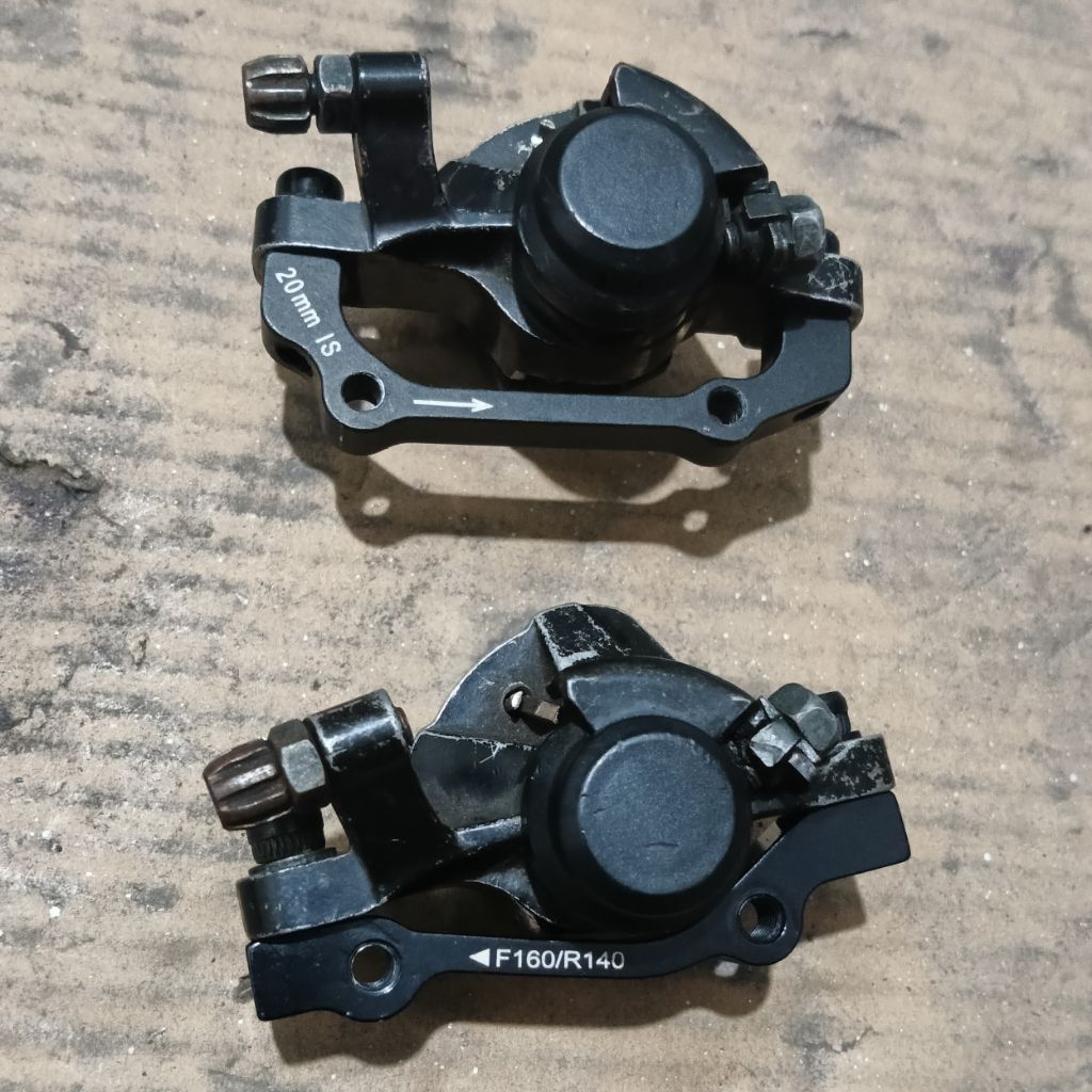 kaliper Disc Brake Shimano BR M375 ORI sepasang plus adaptor