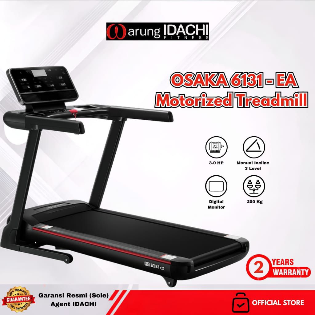 Treadmill Elektrik Alat Fitness  treadmill semi komersil  olah raga di rumah Osaka 6131 - EA - IDACH