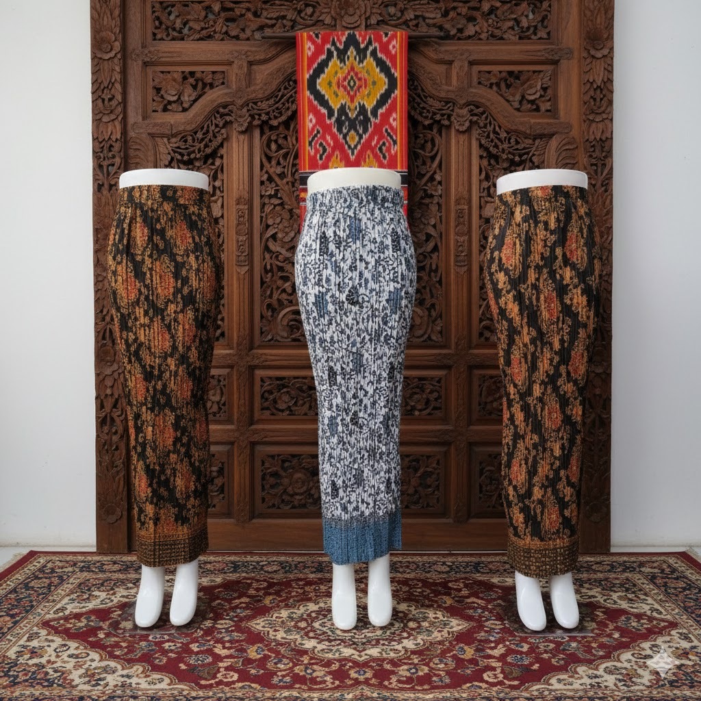 rok plisket batik / rok kebaya / rok plisket motif / rok kondangan / rok plisket batik bawahan kebay