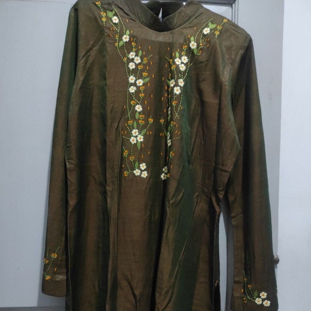 tunik hijau orange