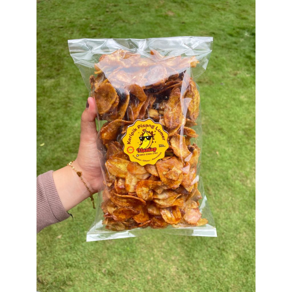 500Gr/1Kg Keripik Pisang Gula Aren Asli Tasik Manis Renyah Gurih Tanpa Pengawet