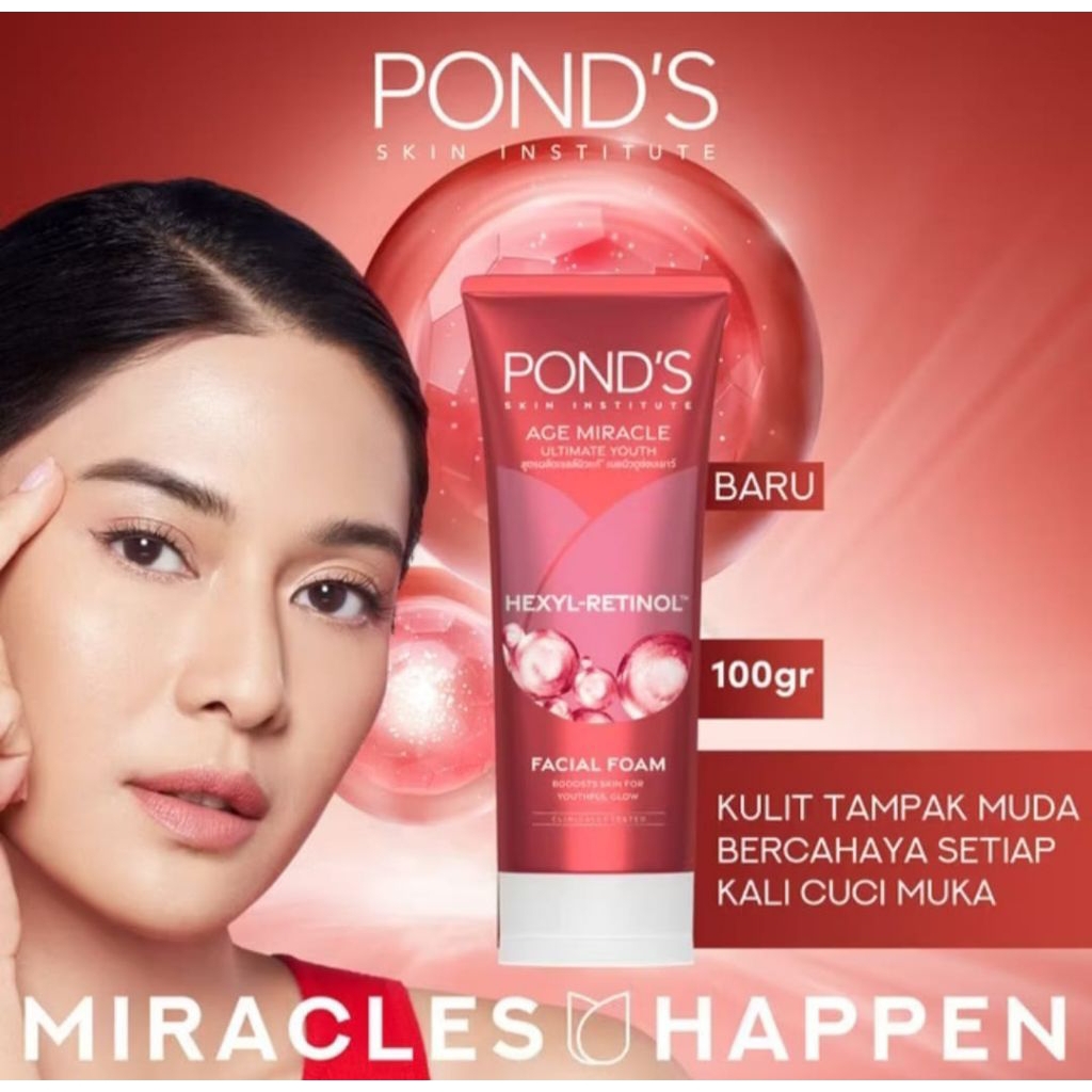 PONDS AGE MIRACLE ULTIMATE YOUTH FACIAL FOAM 100GR SABUN CUCI MUKA