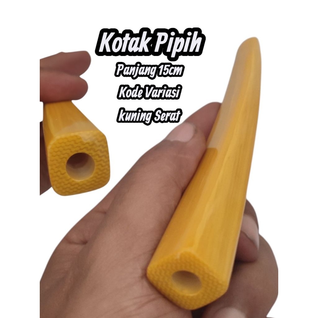 Pipa Model GG Kuning Serat tikar, Panjang 15cm, Segi8 (KuningSerat)