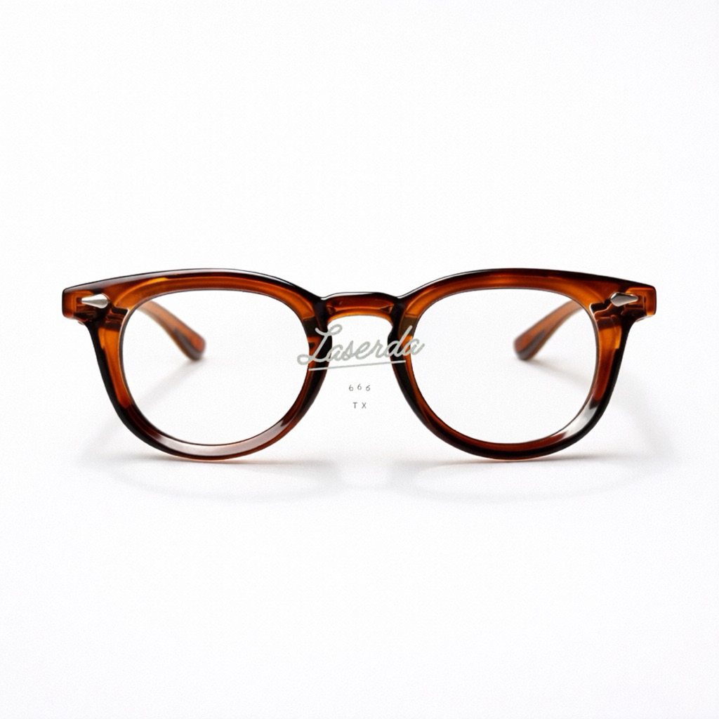 Frame Kacamata Bulat Tebal Premium - Lensa Photocromic | Antiradiasi | Blueray | Bluecromic - Minus,