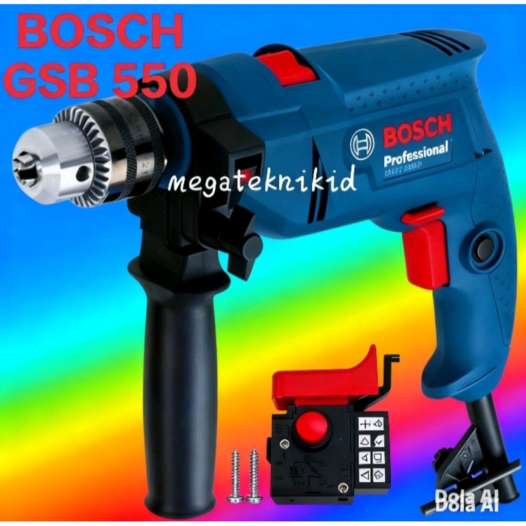 switch bor bosch 13mm GSB 550/saklar bor beton 13mm bosch gsb 550
