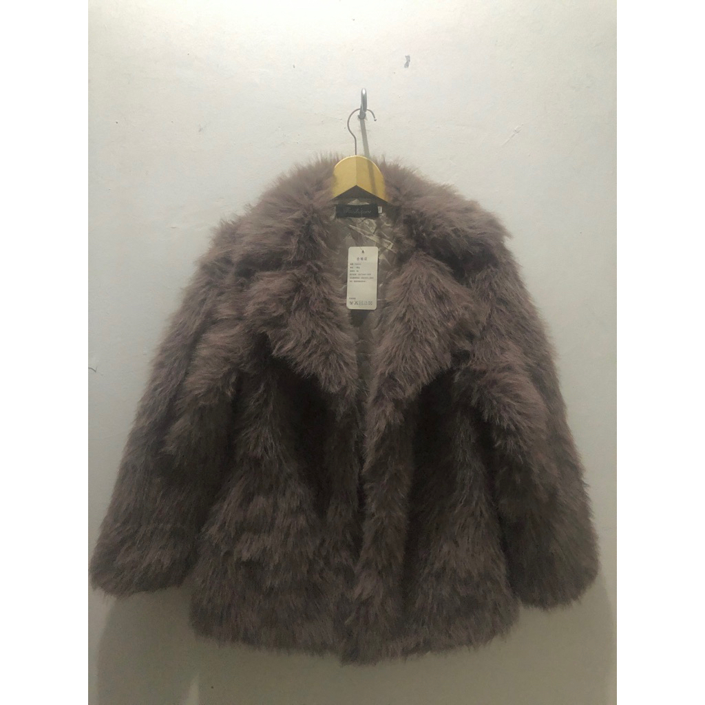 Coat winter faux fur