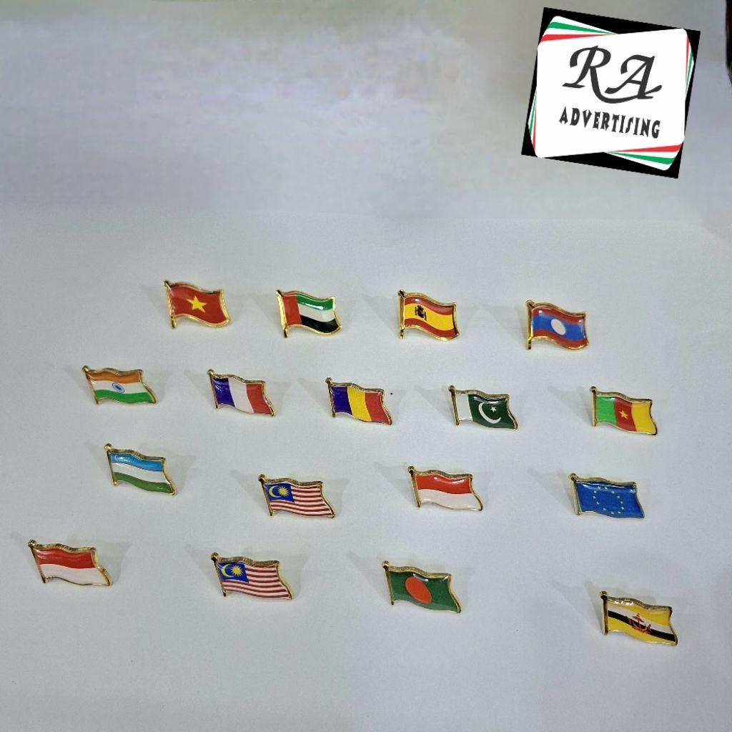 pin bros bendera negara dunia | pin bendera negara dunia [ PREMIUM ]