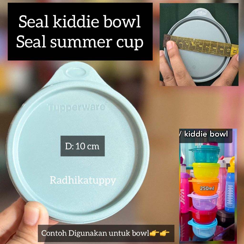 seal summer cup tutup bowl kiddie bowl