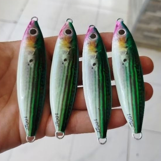 metal jig decal 100 gram umpan metal jig kembung hijau 100 gram