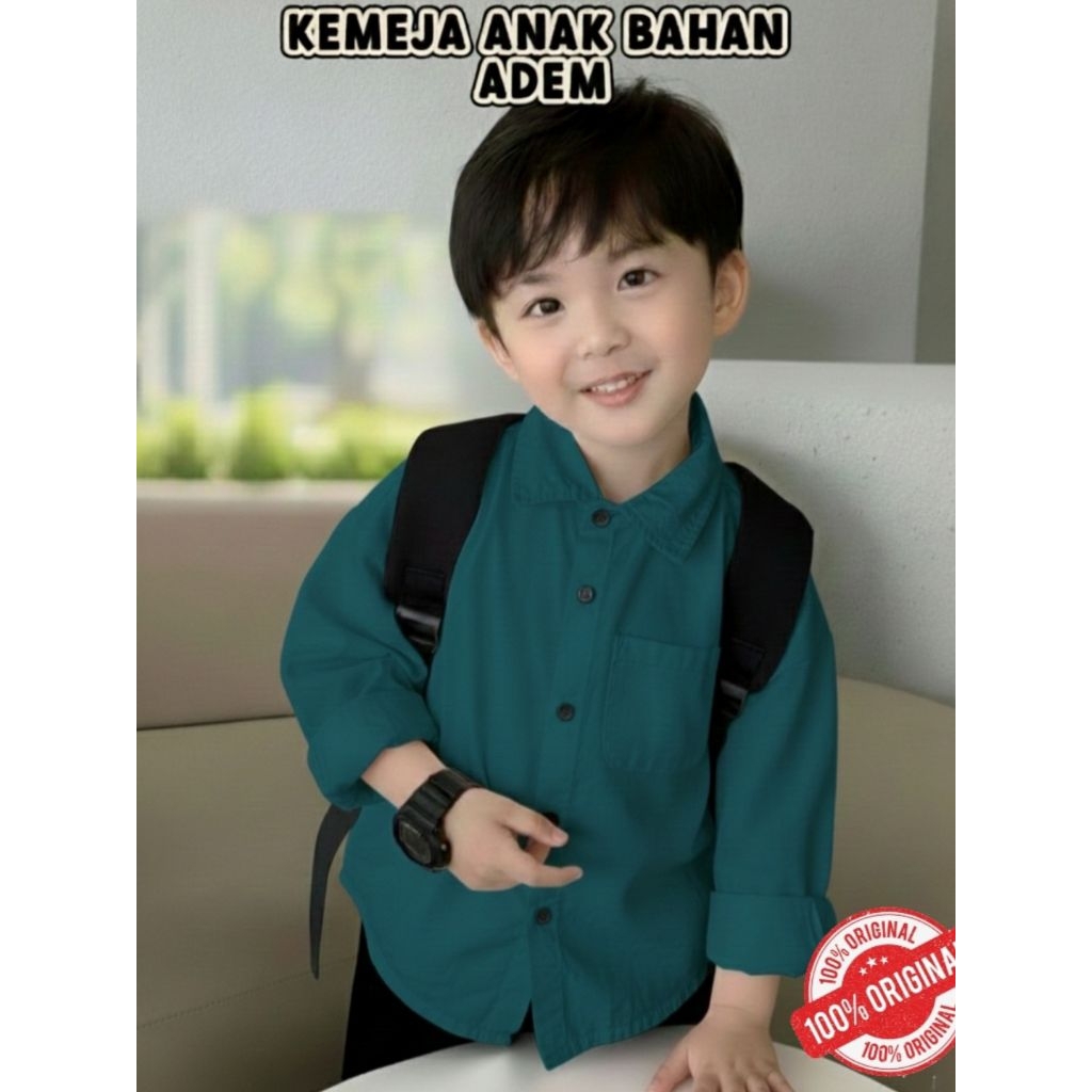 Dana Kidswear/Kemeja anak laki-laki tangan panjang bahan adem usia 1-16 tahun/kemeja Anak Pesta /kem