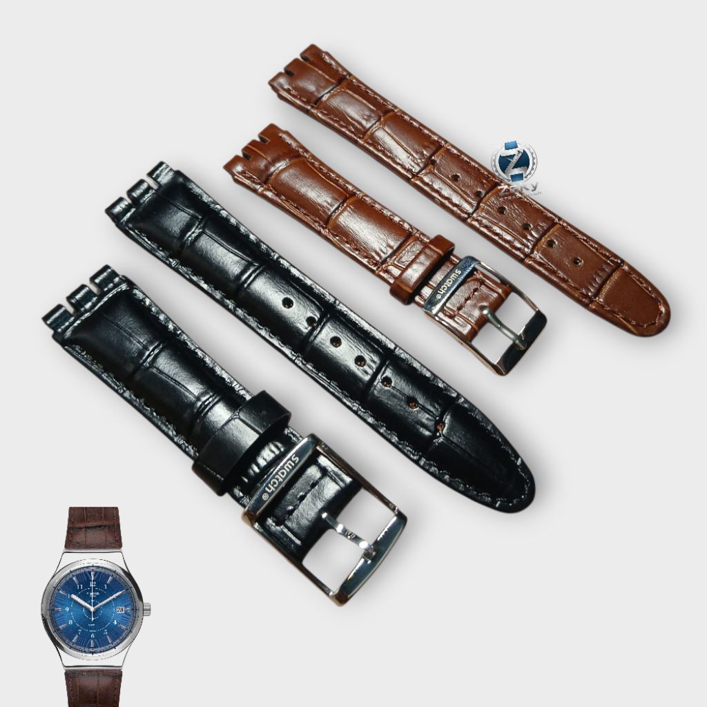 Strap Tali Jam Tangan Swatch Irony Kulit 17mm Swatch Leather Strap