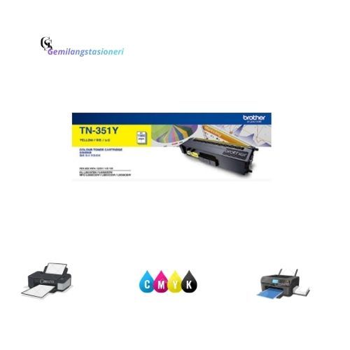 Toner TN-351 / TN351 Original Kuning untuk HL-L8250CDN, HL-L8350CDW, MFC-L8850CDW, MFC-L9550CDW