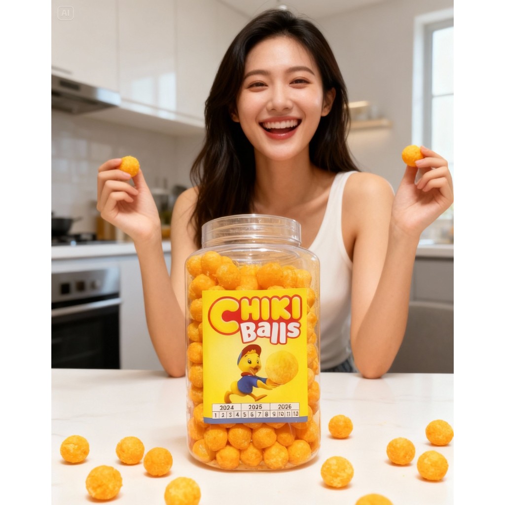 CHIKI BALLS Cheese Snack Packing Toples 2L Rasa Keju, Ayam
