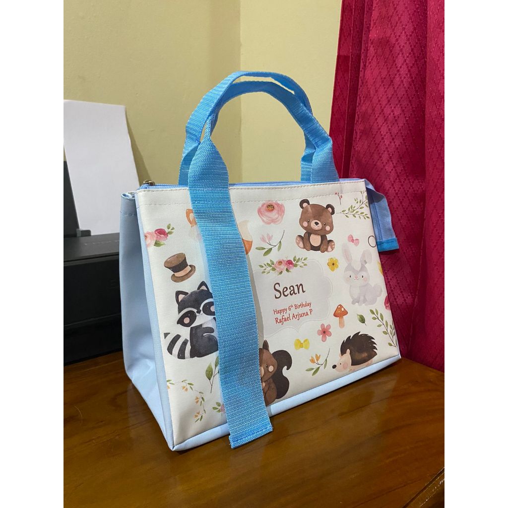 TAS ULTAH CUSTOM NAMA/ TERLARIS/ BAHAN PREMIUM/GOODIEBAG ULTAH ANAK/SOUVENIR ULTAH P25 L13 T27 DIOR 