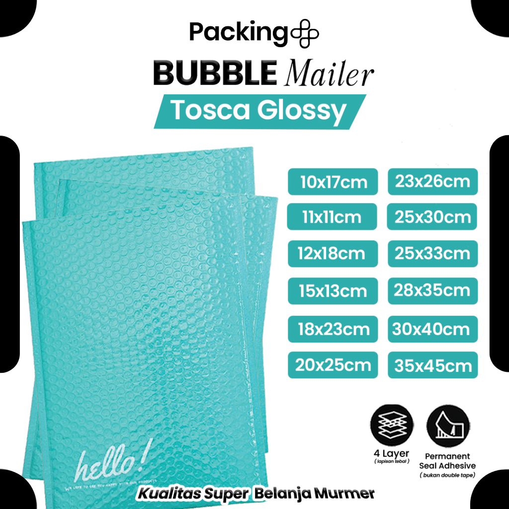Amplop Bubble Mailer Rusfet Premium Harga Satuan Murah Tosca Glossy