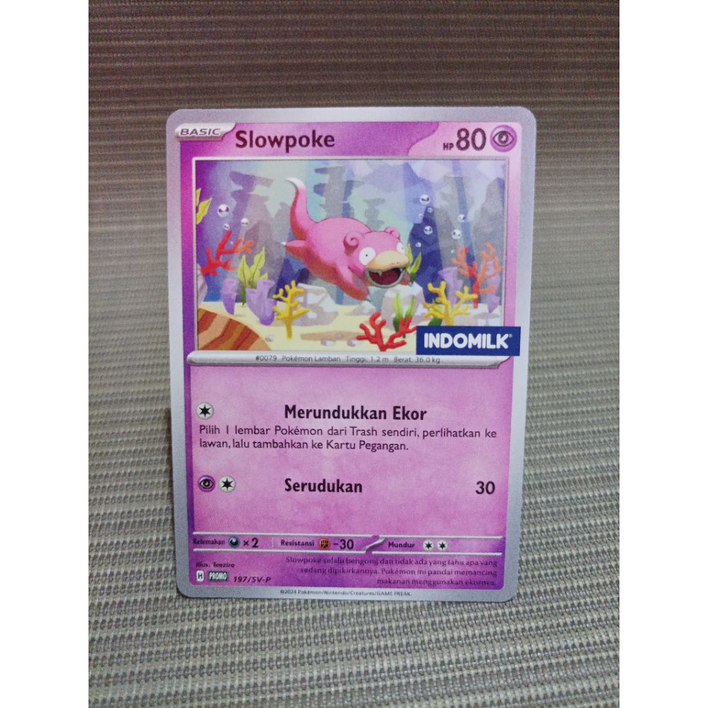Pokemon TCG slowpoke indomilk promo 197/SV-P