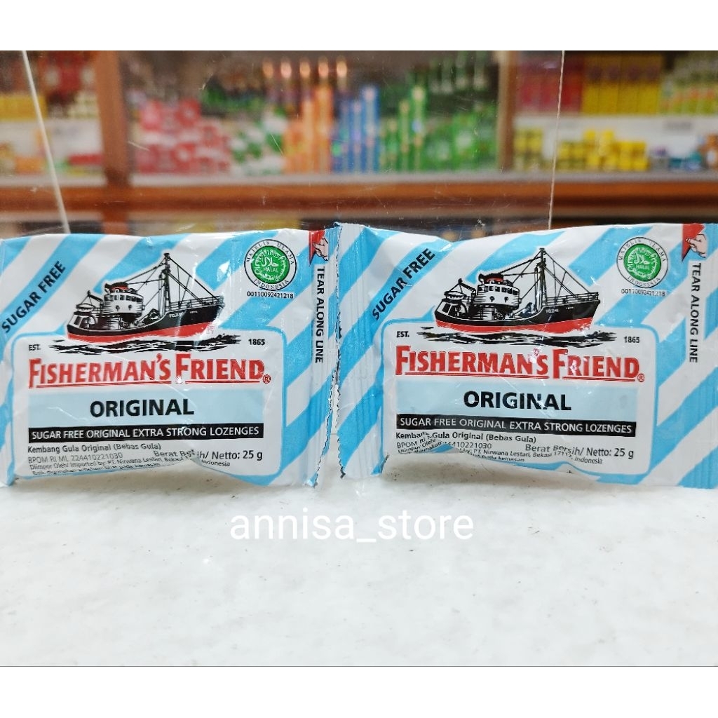 Permen Fisherman's Friend - Rasa Original Sugar Free, Sensasi Menyegarkan Permen Batuk Sakit Tenggor
