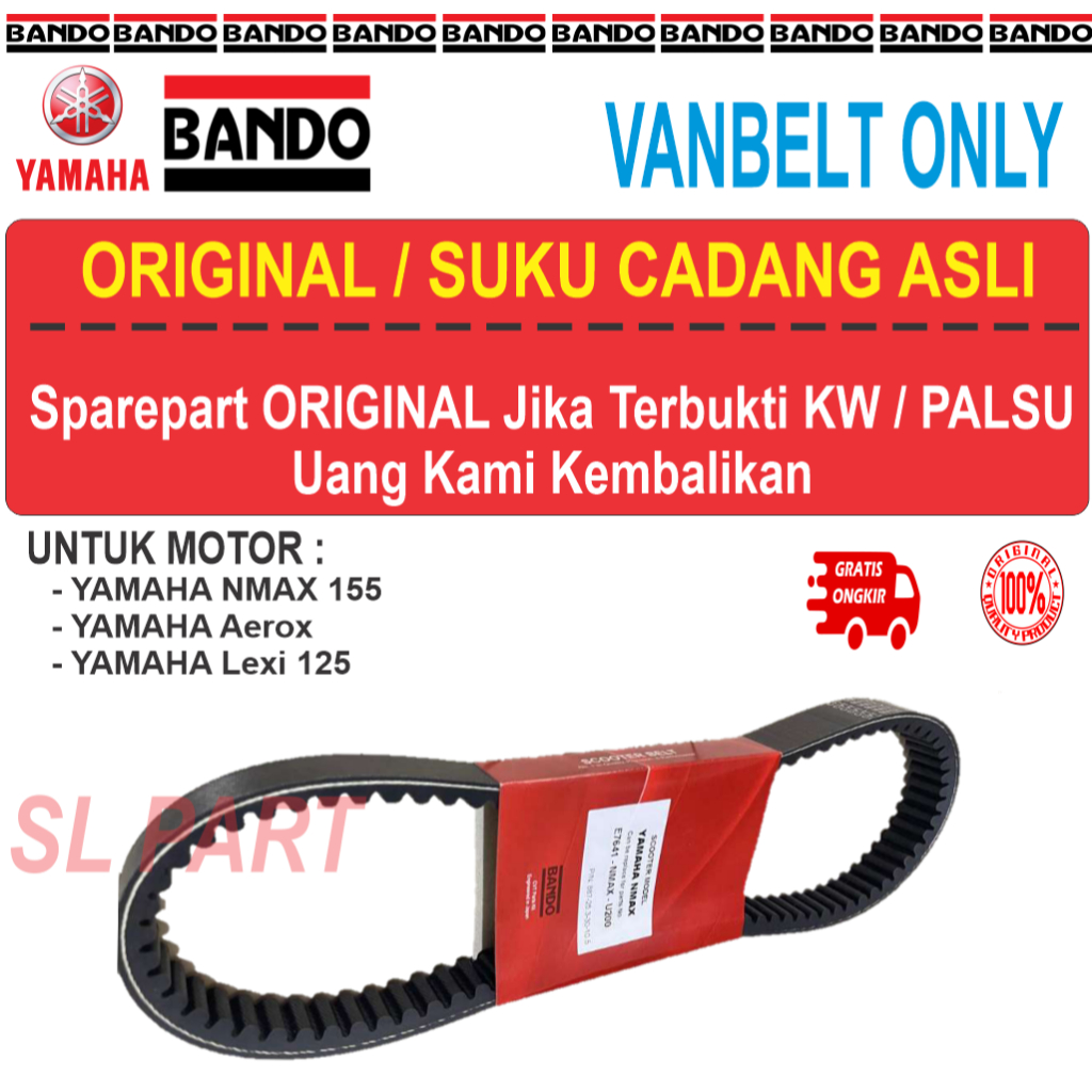 Vanbelt Yamaha Nmax New,Yamaha Nmax Connected, Yamaha Nmax Old Original Bando Berkualitas