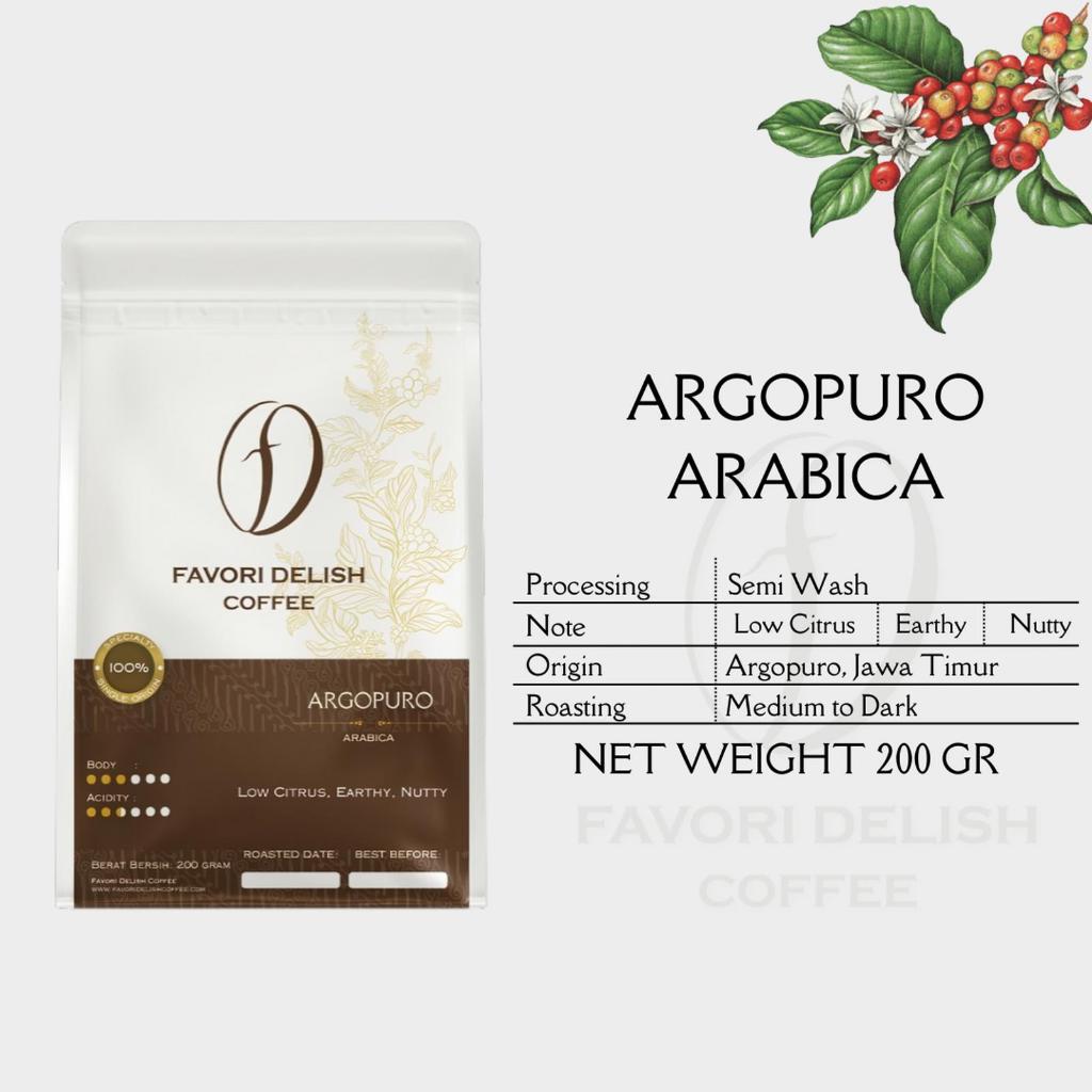 FD Coffee| Kopi Arabica Argopuro Semi Wash Roasted Beans Biji Kopi Arabica Argopuro