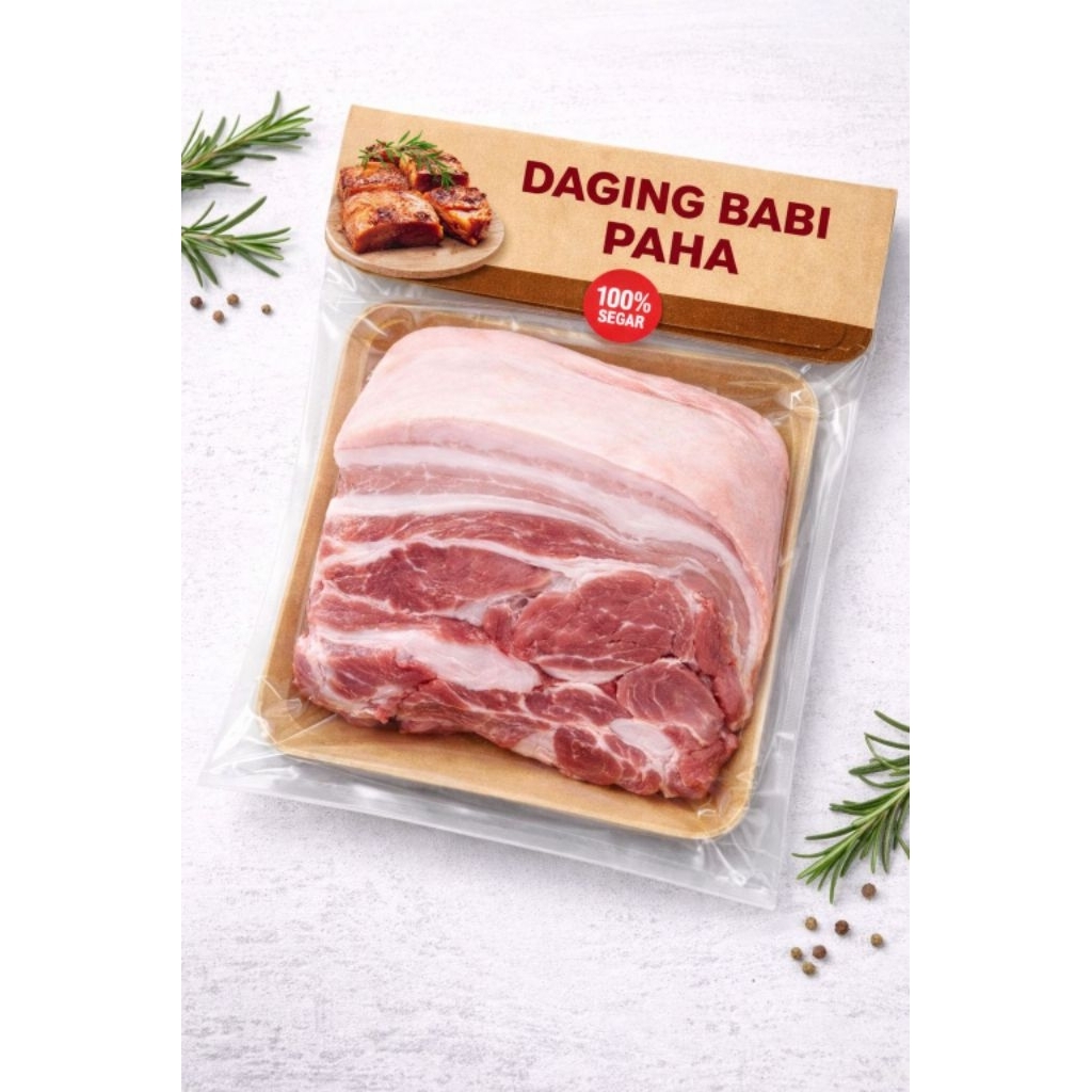 Daging Babi Campur 1kg | Paha (kulit+daging) 1kg