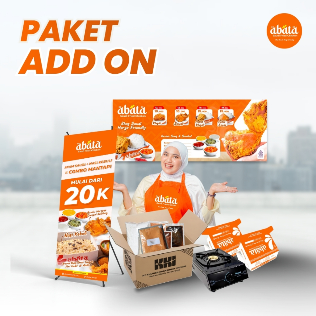 Kemitraan Franchise Usaha Ayam Goreng Saudi - ABATA Paket Add on