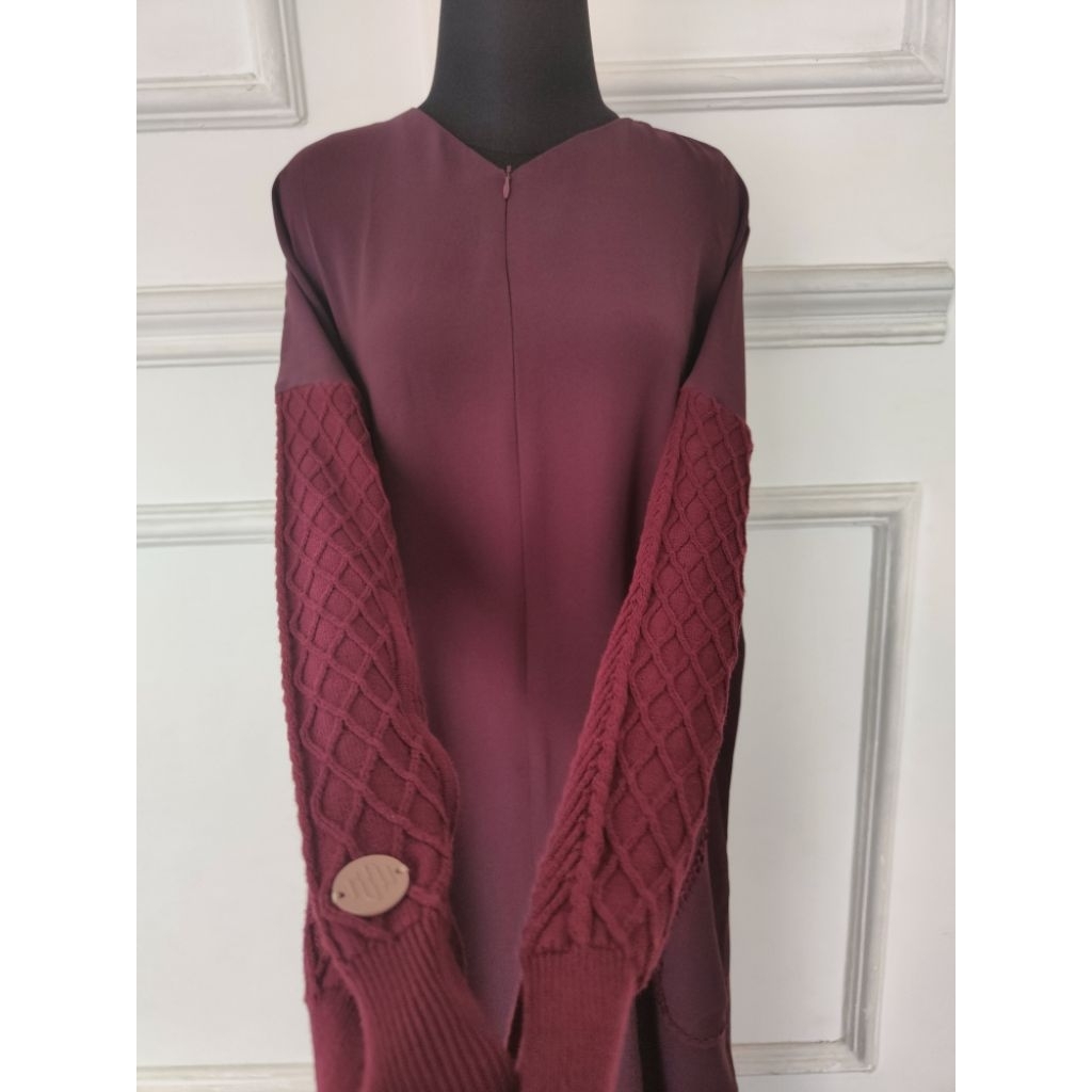 ITSAR SYARI ABAYA RABITA DARK CHERRY L